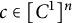 c element of upper C Superscript 1 Baseline Superscript n