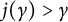 j left parenthesis gamma right parenthesis greater than gamma