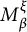 upper M Subscript beta Superscript xi