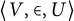 left angle bracket upper V comma element of comma upper U right angle bracket