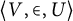 left angle bracket upper V comma element of comma upper U right angle bracket