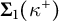 upper Sigma 1 left parenthesis kappa Superscript plus Baseline right parenthesis
