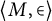 left angle bracket upper M comma element of right angle bracket