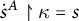 ̇ s Superscript upper A Baseline up harpoon with barb right kappa equals s