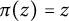 pi left parenthesis z right parenthesis equals z