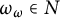 omega Subscript omega Baseline element of upper N