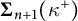upper Sigma Subscript n plus 1 Baseline left parenthesis kappa Superscript plus Baseline right parenthesis
