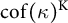 c o f left parenthesis kappa right parenthesis Superscript normal upper K