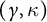 left parenthesis gamma comma kappa right parenthesis