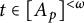 t element of upper A Subscript p Baseline Superscript less than omega