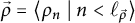 ⃑ rho equals left angle bracket rho Subscript n Baseline tilde vertical bar tilde n less than script l Subscript ⃑ rho Baseline right angle bracket
