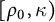 rho 0 comma kappa right parenthesis
