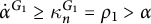 ̇ alpha Superscript upper G 1 Baseline greater than or equals kappa Subscript n Superscript upper G 1 Baseline equals rho 1 greater than alpha