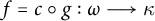 f equals c ring g colon omega long right arrow kappa