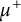 mu Superscript plus