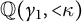 double struck upper Q left parenthesis gamma 1 comma less than kappa right parenthesis