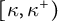 kappa comma kappa Superscript plus Baseline right parenthesis