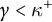 gamma less than kappa Superscript plus