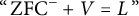 quotation mark backslash hspace 0.3 e x upper Z upper F upper C Superscript minus Baseline plus upper V equals upper L backslash hspace 0.3 e x quotation mark