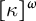 kappa Superscript omega