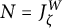 upper N equals upper J Subscript zeta Superscript upper W