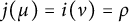 j left parenthesis mu right parenthesis equals i left parenthesis nu right parenthesis equals rho