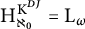 upper H Subscript normal first transfinite cardinal 0 Superscript upper K Super Superscript upper D upper J Baseline equals upper L Subscript omega