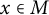 x element of upper M