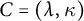 upper C equals left parenthesis lamda comma kappa right parenthesis