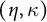 left parenthesis eta comma kappa right parenthesis