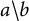 a divided by b