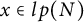 x element of l p left parenthesis upper N right parenthesis