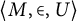 left angle bracket upper M comma element of comma upper U right angle bracket