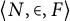 left angle bracket upper N comma element of comma upper F right angle bracket