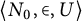 left angle bracket upper N 0 comma element of comma upper U right angle bracket