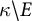 kappa divided by upper E