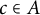 c element of upper A