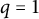 q equals 1