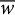 w overbar