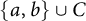 StartSet a comma b EndSet union upper C