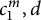 c 1 Superscript m Baseline comma d