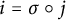i equals sigma ring j