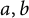a comma b
