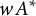 w upper A Superscript asterisk