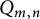 upper Q Subscript m comma n