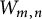 upper W Subscript m comma n