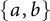 StartSet a comma b EndSet