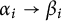 alpha Subscript i Baseline right arrow beta Subscript i