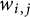 w Subscript i comma j