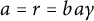 a equals r equals b a gamma